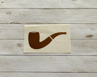 Pipe Decal | Pipe Sticker | Smoking Pipe Decal | Vintage Pipe | Retro Pipe | Tobacco Pipe Decal | Tobacco Decal | Corn Cob Pipe | Smoking