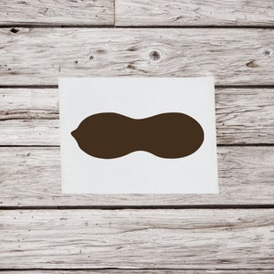 Peanut Decal, Peanut Sticker, Peanut Vinyl Decal, Nut Decal, Baseball Decal, Circus Decal, Car Decal, Window Decal, Cup Decal