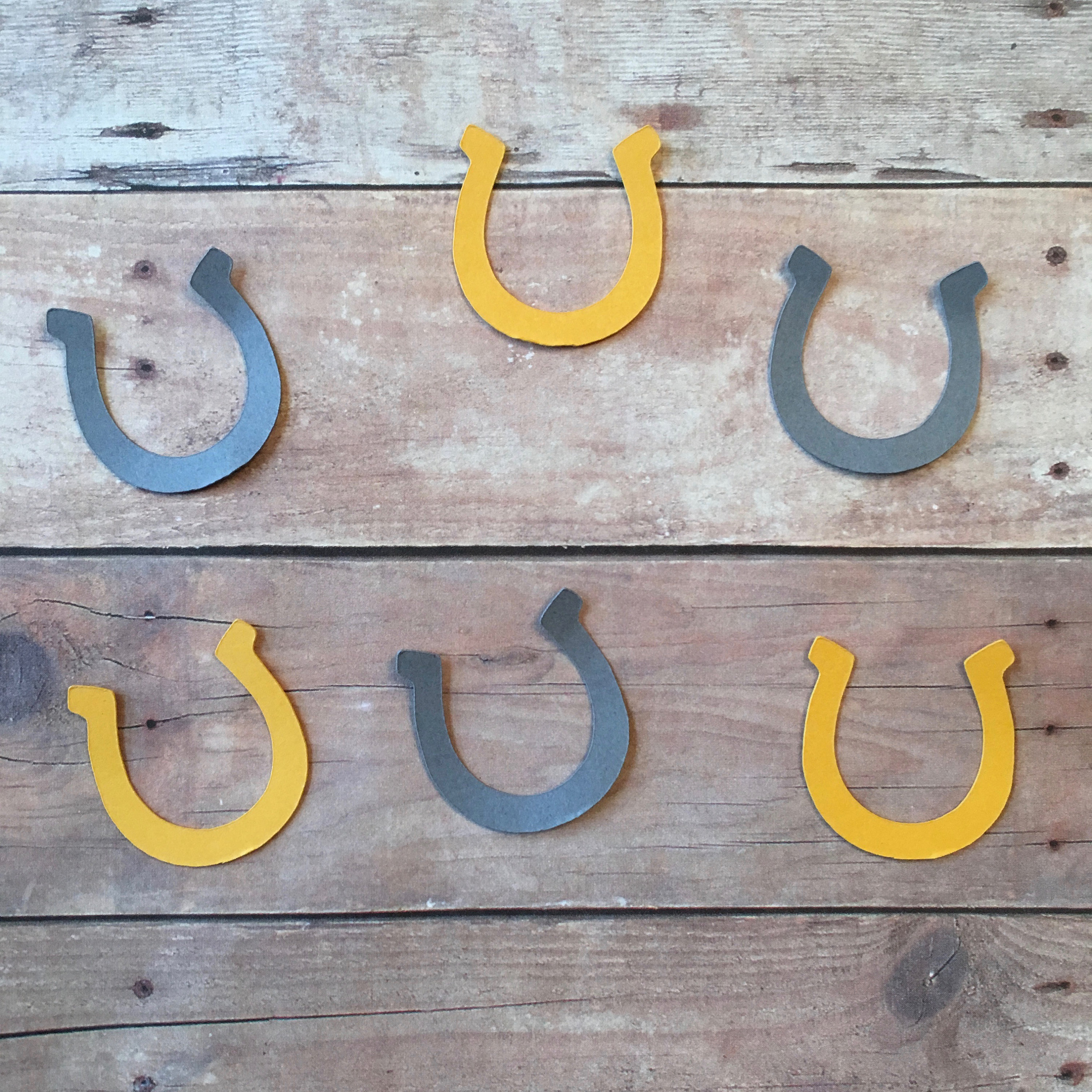 Horseshoe Confetti Horseshoe Cut Out Horseshoe Decoration Lucky Confetti Horse Confetti Horse Cut Out Western Decoration