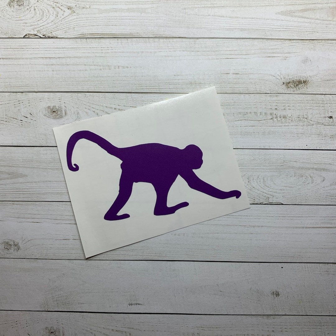 Monkey Decal Monkey Sticker Monkey Decoration Chimp Deal Ape Decal Zoo