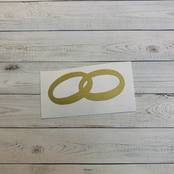 Wedding Rings Decal | Ring Decal | Ring Sticker | Wedding Ring Decorations | Wedding Decal | Wedding Sticker | Wedding Bands | Engagement