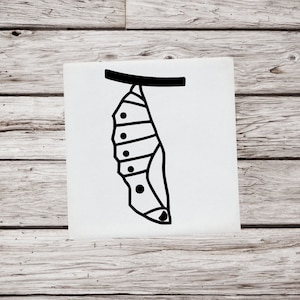 Chrysalis Decal | Chrysalis Sticker | Caterpillar Decal | Caterpillar Sticker | Butterfly Decal | Garden Decal | Bug Decal