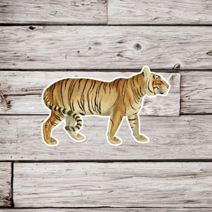 Tiger Sticker, Bengal Tiger Sticker, Siberian Tiger Sticker, Waterproof Sticker, Vintage Tiger Sticker, Wildlife Sticker, Animal Sticker