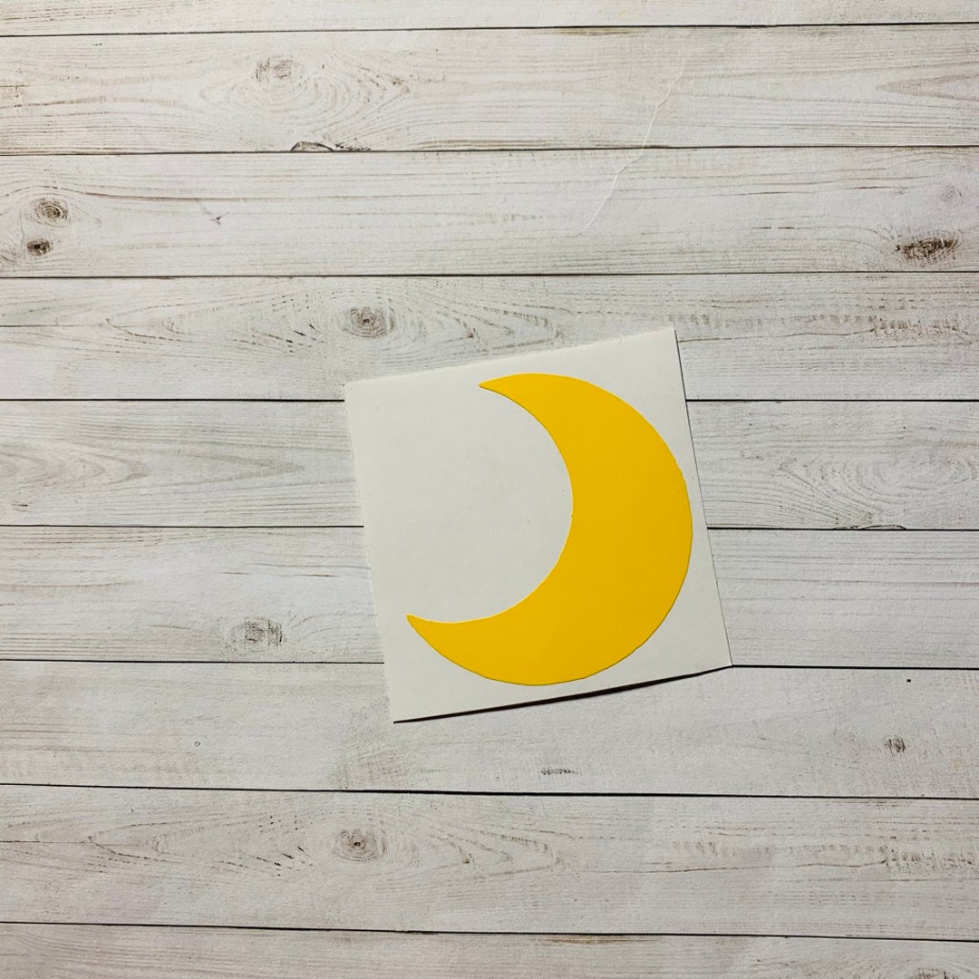 Moon Decal Moon Vinyl Decal Moon Sticker Crescent Moon Decal Outer