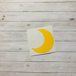 Moon Decal | Moon Vinyl Decal | Moon Sticker | Crescent Moon Decal | Outer Space Decal | Outer Space Sticker | Space Decal | Space Sticker