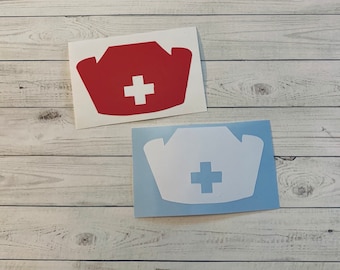 Nurse Hat Decal | Hat Decal | Hat Sticker | Nurse Hat Sticker | Nurse Decal | Nurse Sticker | Nurse Decoration | Nurse Theme | Hospital