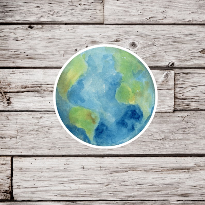 Earth Sticker, Planet Sticker, Geography Sticker, Science Sticker ...