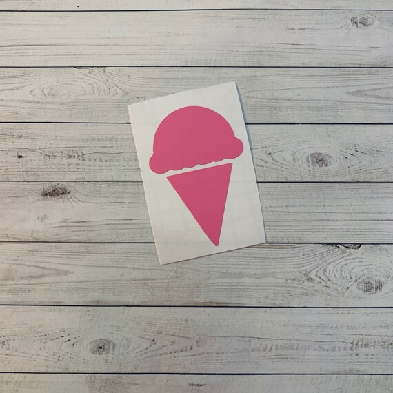 Ice Cream Cone Decal Ice Cream Cone Sticker Ice Cream Etsy Canada