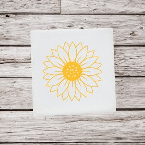 Sunflower Decal | Sunflower Vinyl Decal | Flower Decal | Garden Decal | Floral Decal