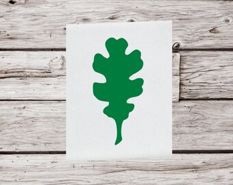Oak Leaf Decal, Oak Leaf Vinyl Decal, Oak Leaf Sticker, Oak Tree Decal, Plant Decal, Fall Leaves Decal, Car Decal, Window Decal