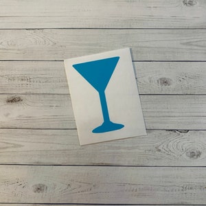 Martini Decal | Martini Vinyl Decal | Martini Sticker | Cocktail Sticker | Cocktail Decal | Glass Decal | Glass Sticker | Drinks Decal | Bar