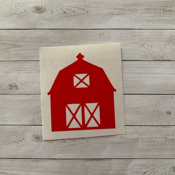 Red Barn Wall Decal Etsy