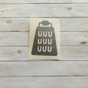 Cheese Grater Decal | Cheese Grater Vinyl Decal | Cheese Grater Sticker | Cheese Decal | Cheese Sticker | Kitchen Decal | Kitchen Sticker