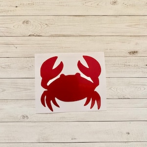 Crab Decal | Crab Vinyl Decal | Crab Sticker | Ocean Sticker | Ocean Decal | Beach Sticker | Beach Decal | Tropical Sticker | Crustacean
