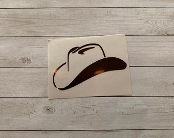 Cowboy Hat Decal | Cowboy Hat Sticker | Hat Decal | Hat Vinyl Decal | Hat Sticker | Cowboy Sticker | Cowboy Decoration | Cowboy Theme |