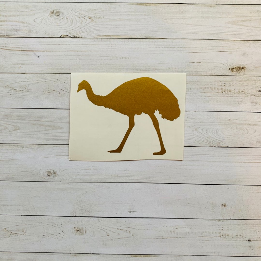 Emu Decal Emu Vinyl Decal Emu Sticker Bird Decal Bird Vinyl Decal Bird