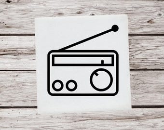 Radio Decal | Radio Sticker | Radio Vinyl Decal | Music Decal | Music Sticker | Music Decoration | Vintage Radio Decal