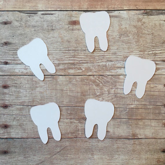 Tooth Confetti Tooth Cut Out Tooth Decoration Teeth Etsy