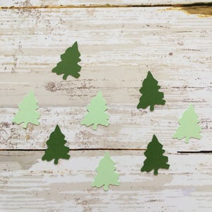 Tree Confetti | Tree Cut Outs | Tree Die Cuts | Forest Confetti | Woodland Confetti | Tree Decorations | Plant Confetti | Nature Confetti