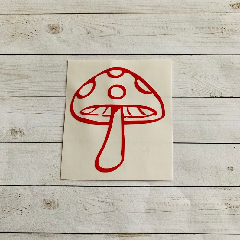 Mushroom Decal Mushroom Sticker Mushroom Vinyl Decal Etsy