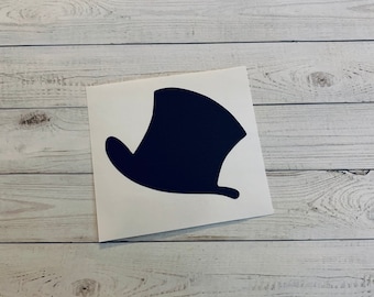 Top Hat Decal | Top Hat Sticker | Top Hat Vinyl Decal | Hat Decal | Hat Decoration | Magic Hat Decal | Snowman Hat Decal | Clothes Decal