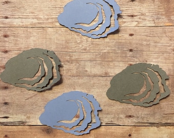 Oyster Confetti | Oyster Cut Out | Oyster Decoration | Seafood Confetti | Shell Confetti | Pearl Confetti | Shellfish Confetti | Ocean