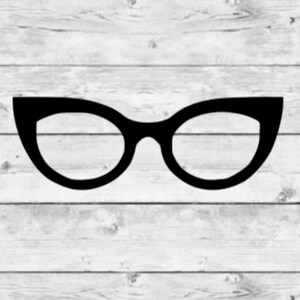 Cat Eye Glasses Decal Cat Eye Glasses Sticker Cat Eyes Decal Cat Eye Sticker Glasses Decal Glasses Sticker Cat Decal Vinyl image 2