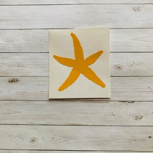 Ocean Starfish Vinyl Decal Sticker - Reflective Glossy Car Boat Laptop Decal 12x11.9 Inch