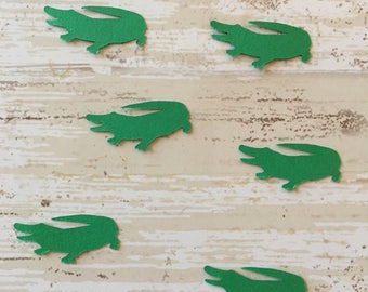 Alligator Confetti | Gator Confetti | Crocodile Confetti | Reptile Confetti | Animal Confetti | Alligator Party Supplies Alligator Cut Outs