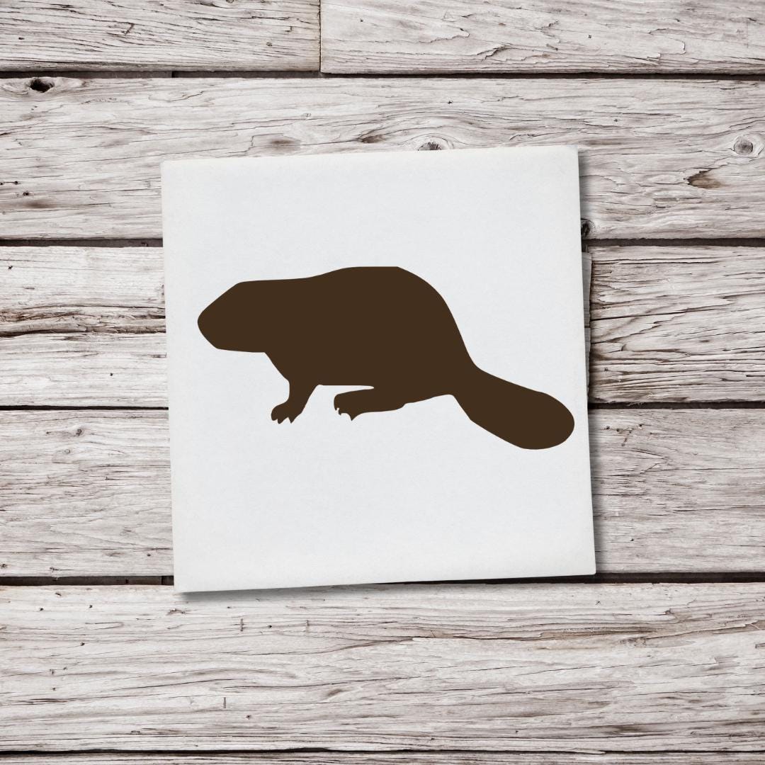 Beaver Decal, Beaver Sticker, Wildlife Vinyl Decal, Beaver Silhouette ...