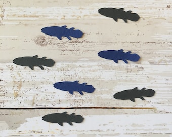 Coelacanth Confetti | Coelacanth Cut Out | Fish Confetti | Fish Cut Out | Fish Decoration | Tropical Fish | Ocean Confetti | Ocean Cut Out