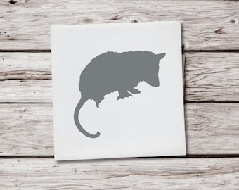 Opossum Sticker, Opossum Decal, Wildlife Vinyl Decal, Animal Sticker, Nature Decor, Car Window Decal, Cup Decal