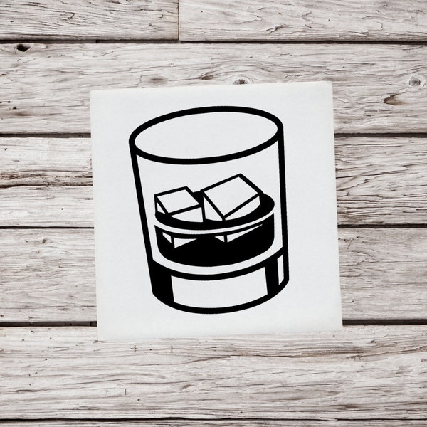 Rocks Glass Decal | Cocktail Glass Decal | Bourbon Glass Decal | Cup Decal | Drinks Decal