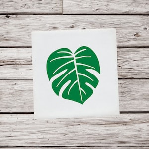 Monstera Leaf Decal, Monstera Decal, Tropical Leaf Decal Sticker, Leaf Sticker, Leaf Decal, Plant Decal, Hawaiian Decal, Car Decal