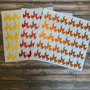 Fire Decal | Fire Vinyl Decal | Fire Sticker | Flame Decal | Flame Sticker | Camping Decal | Fireman Decal | Firefighter Decal | Fire Theme