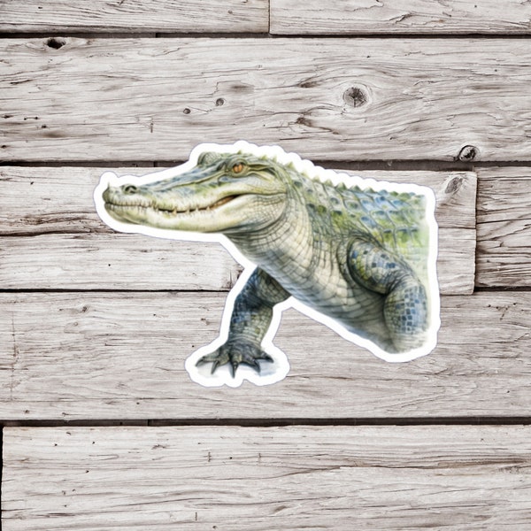 Alligator Sticker or Magnet, Crocodile Sticker, Alligator Magnet, Reptile Sticker, Waterproof Sticker, Fridge Magnet, Magnet