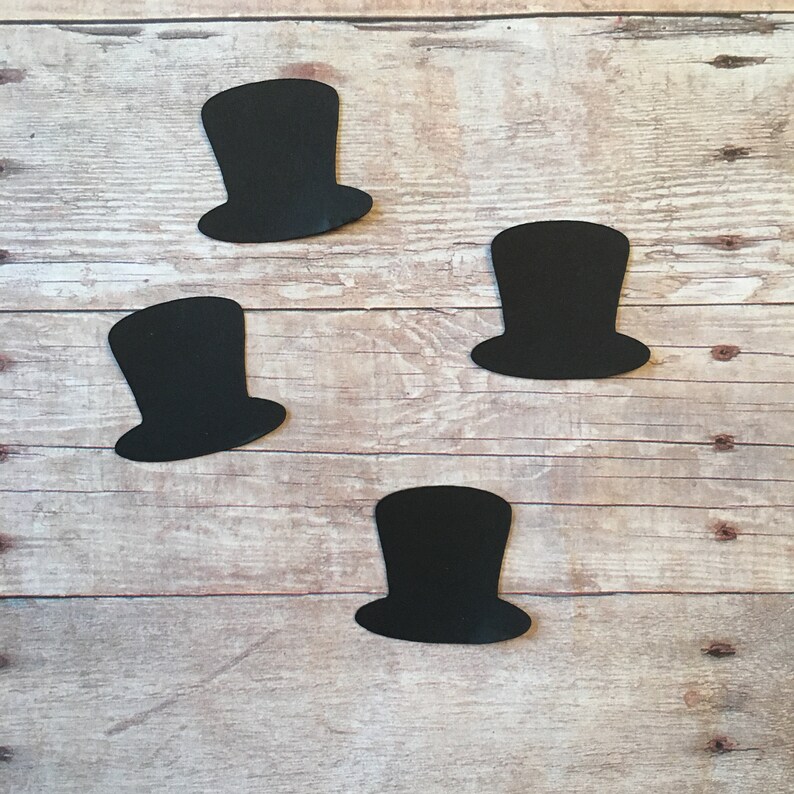 Top Hat Confetti Top Hat Cut Out Top Hat Decoration Hat Etsy