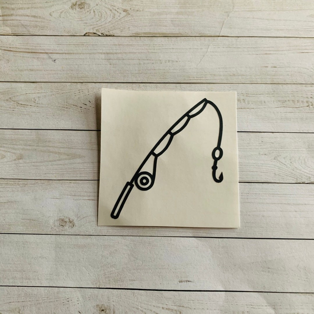 Fishing Pole Decal Fishing Pole Sticker Fishing Rod Decal Fishing Decal
