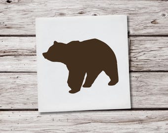 Bear Decal, Bear Sticker, Wildlife Vinyl Decal, Animal Car Decal, Nature Sticker, Outdoor Camping Decal, Forest Animal Decor