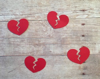 Broken Heart Confetti | Broken Heart Cut Out | Heart Confetti | Heart Cut Out | Heart Decoration | Valentines Day Confetti | Valentines