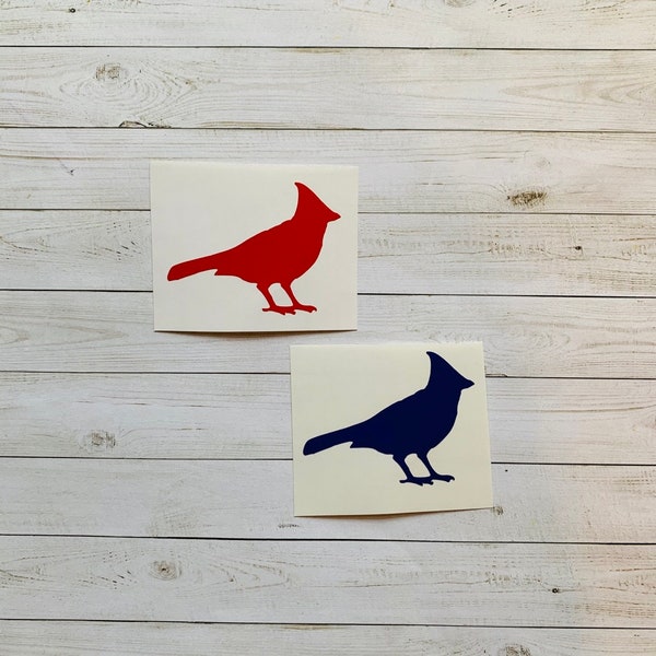 Cardinal Decal | Cardinal Vinyl Decal | Cardinal Sticker | Blue Jay Sticker | Blue Jay Decal | Bird Sticker | Bird Decal | Bird Vinyl Decal