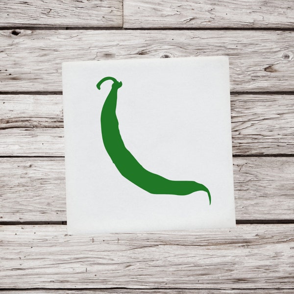 Green Bean Decal, Green Bean Sticker, Bean Decal, Bean vinyl Decal, Vegetable Decal, Garden Decal, Food Decal, Car Decal, Window Decal