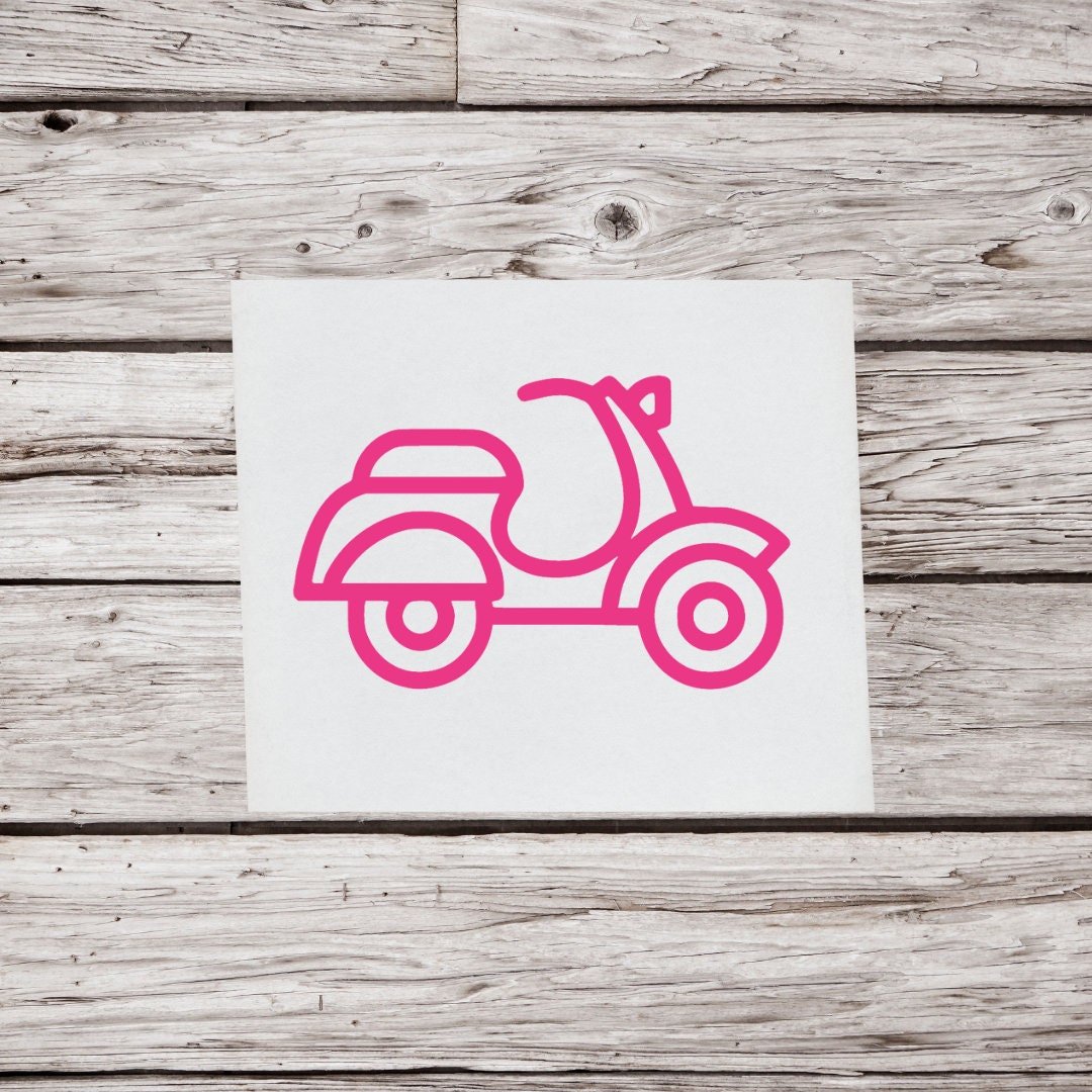 Scooter Decal Scooter Vinyl Decal Moped Decal Travel Decal