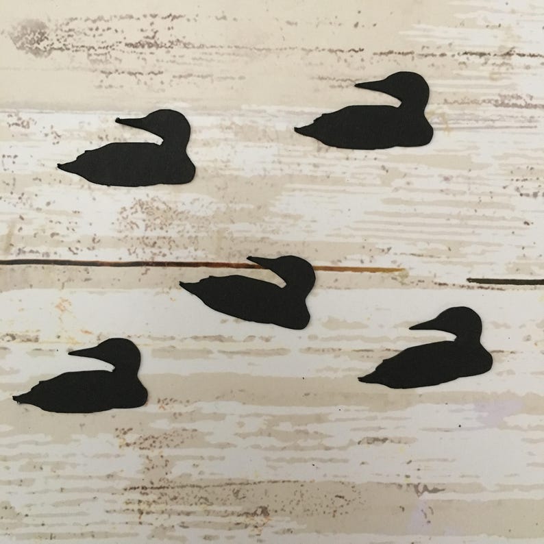 Loon Confetti Loon Cut Outs Loon Decoration Duck Confetti Duck Cut Outs Bird Confetti Lake Confetti Up North Confetti Favors image 1