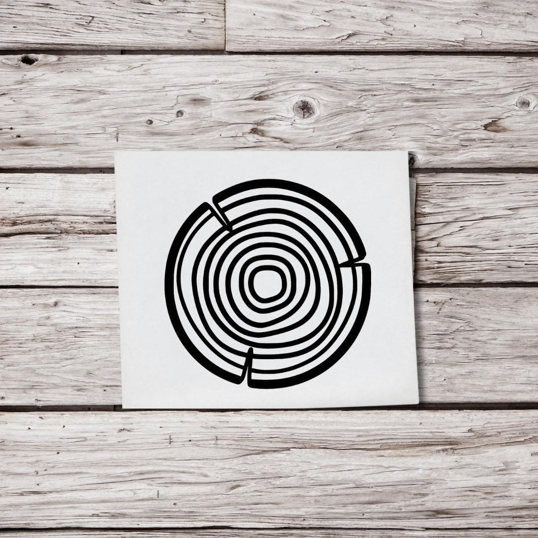 Tree Ring Labels Tree Ring Decal, Wood Slice Sticker, Tree Trunk Rings, Nature Car Decal ...