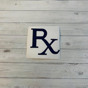 RX Decal | Rx Vinyl Decal | RX Sticker | Medicine Decal | Doctor Decal | Hospital Decal | Pharmacist Decal | Pharmacist Sticker | Decoration