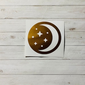 Moon Decal | Moon Vinyl Decal | Moon Sticker | Star Decal | Outer Space Decal | Outer Space Sticker | Space Decal | Space Sticker Car Decal