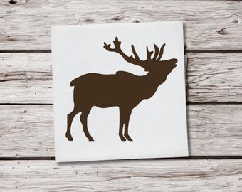 Elk Forest Vinyl Sticker Decal – Sportsmen Bull Hunting Outdoor Theme