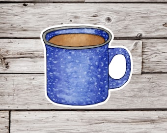 Coffee Mug Sticker, Mug Sticker, Cup Sticker, Waterproof Sticker, Camp Mug Sticker, Coffee Sticker
