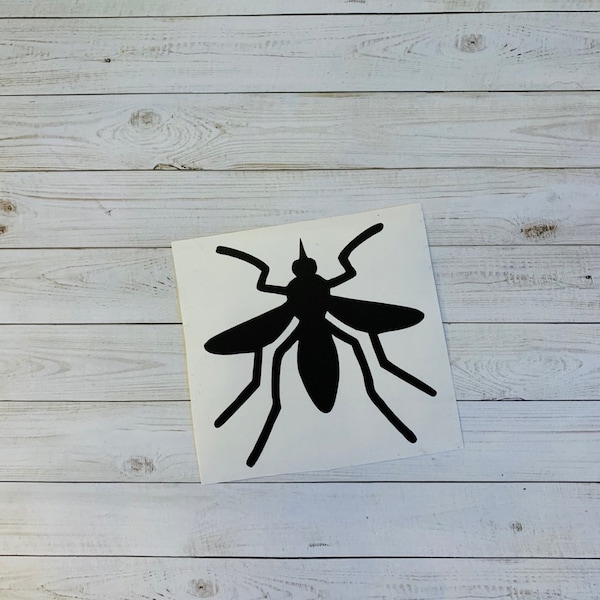 Mosquito Decal | Mosquito Vinyl Decal | Mosquito Sticker | Bug Decal | Bug Sticker | Camping Decal | Outdoors Decal | Insect Decal